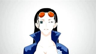 Nico Robin blowjob, ride and cumshot with Sanji (One Piece)