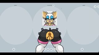 Fapwall Weird Hentai game Rouge the bat assfucked by 3 dick