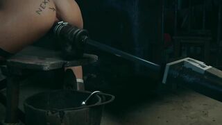 horny lara croft experiences giant cock dildo machine for the first time! ❤︎ 60fps - part 4