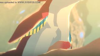 link and mipha legend of zelda breathe of the wild done by sableserviette