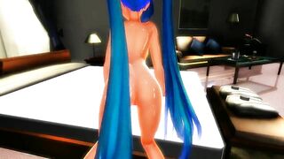MMD Blue Hair Cutie Sweet Tits & Ass Yummy Pussy POV GV00188