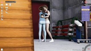 Honey select – two friends before volleyball lesson – lesbian