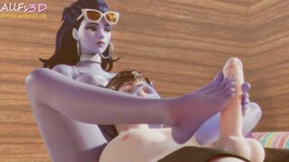 Widowmaker and Mercy - Caught shoe sniffing