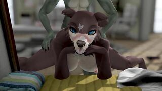 JUNO FROM BEASTARS GIVES LEGOSI A HELPING HAND - SECOND LIFE YIFF [WITH SOUND]