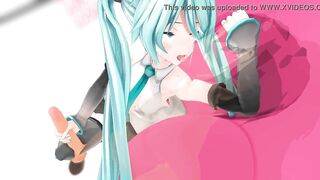 MMD Sluty Miku Blowjob & Sex MAD LOVERS By [Noneferoero]