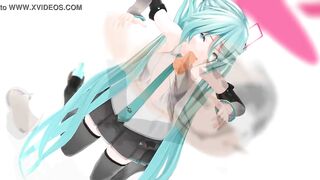 MMD Sluty Miku Blowjob & Sex MAD LOVERS By [Noneferoero]