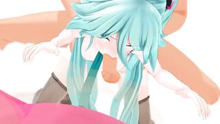 MMD Sluty Miku Blowjob & Sex MAD LOVERS By [Noneferoero]