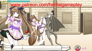 Twintail Magic hentai sex game . Pretty teen girl having sex with monsters men
