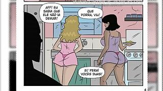Hot sisters seduce dad to be able to go to the dance in the favela - HQ Porn Putarias na Favela - Home Camera