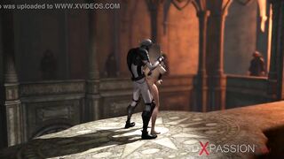 Sacrifice. Zepar the Duke of Hell plays with a hot blonde in the castle