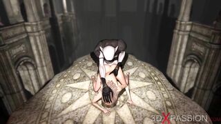 Sacrifice. Zepar the Duke of Hell plays with a hot blonde in the castle