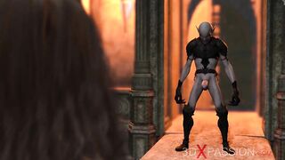 Sacrifice. Zepar the Duke of Hell plays with a hot blonde in the castle