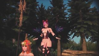 Hot Shemale Fairy Fucks Amazon in the Forest - 3D Animated Cartoon Futanari Sex