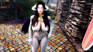 Fucking Albedo Intensively After a Good Day of Work - 3d Uncensored Hentai Skyrim Porn POV