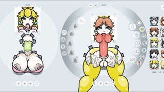 Fapwall Parody Hentai game Rosalina Peach Daisy gloryhole