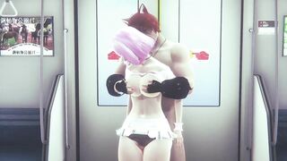 Cute Girl Fucked on the train - Hentai (Uncensored)