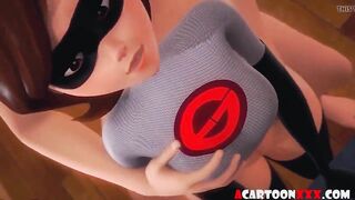 Elastigirl Helen Parr takes cock ride and doggystyle