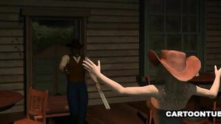 3D Cowgirl Getting Spanked and Toyed