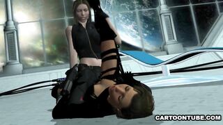 3D Lesbian Babe Gets Scissored and Licked