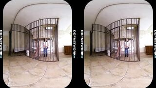 Jasmine Webb & Milana Blanc & Rina Ellis get kinky in VR POV prison scene