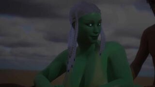 Alien Woman Gets Bred By Human - 3D Animation