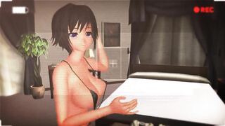 【MMD】LADY with Yuihime wearing a sling swimsuit【R-18】