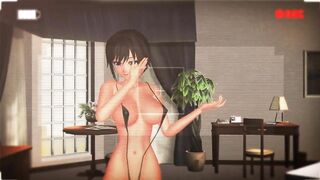 【MMD】LADY with Yuihime wearing a sling swimsuit【R-18】