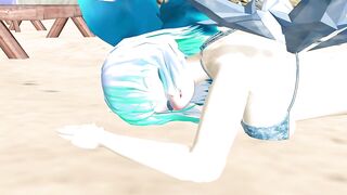 【SEX-MMD】Cirno goes to the beach to do some sunbathing【R-18】