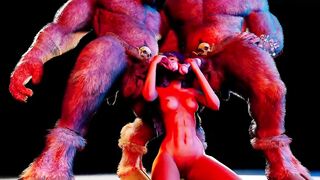 double anal furry monsters | sat on 2 furry cocks [L]