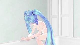 【SEX-MMD】Miku - Bathroom humping【No sound】【R-18】