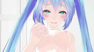【SEX-MMD】Miku - Bathroom humping【No sound】【R-18】