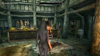 Skyrim meeting with a lesbian in a tavern and sex near the counter