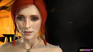 Witcher FUTA - Dickgirl Triss Merigold(Anna Shaffer) fucking Ciri(Freya Allan), 3D Animated Fnatasy