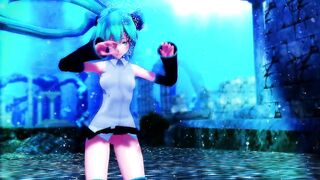 【MMD】Miku dressed in water-soluble dances UrStyle【R-18】