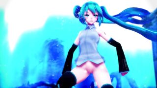【MMD】Miku dressed in water-soluble dances UrStyle【R-18】
