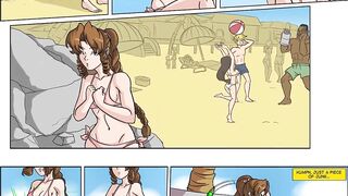 Beach Materia - Boobs and belly inflation