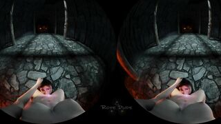 Lara croft livking your pussy in VR