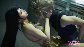 Tifa and Cloud have quick sex in public - [ WOPA ]
