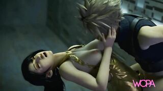 Tifa and Cloud have quick sex in public - [ WOPA ]