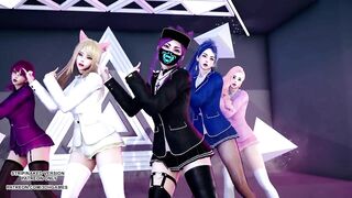 [MMD] STAYC - RAN2U Ahri Akali Kaisa Evelynn Seraphine Hot Kpop Dance KDA League of Legends