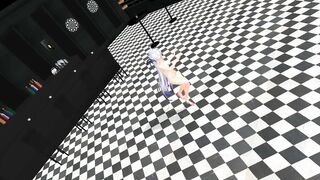 【MMD】Haku-san danced Pink Cat【R-18】