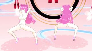 【MMD】Pink girl - Une Une dance 2【R-18】