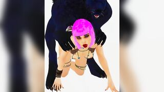 Curvy Bitch breeds with Furry Werewolf | Big Cock Monster | 3D Porn Wild Life