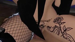 Riding Daddy's Cock By The Pool.