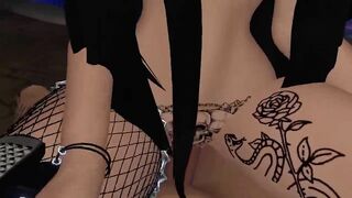 Riding Daddy's Cock By The Pool.