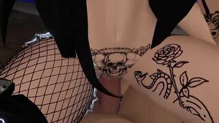 Riding Daddy's Cock By The Pool.