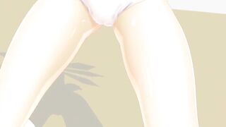 【MMD】Muchimuchiru-san danced before and after the middle waist【R-18】