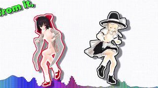 Reimu and Marisa's SEX Dance - Touhou - MMD