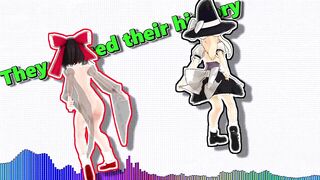 Reimu and Marisa's SEX Dance - Touhou - MMD
