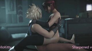Final Fantasy Cloud Fucking Jessie at Gym Cheating Against Tifa